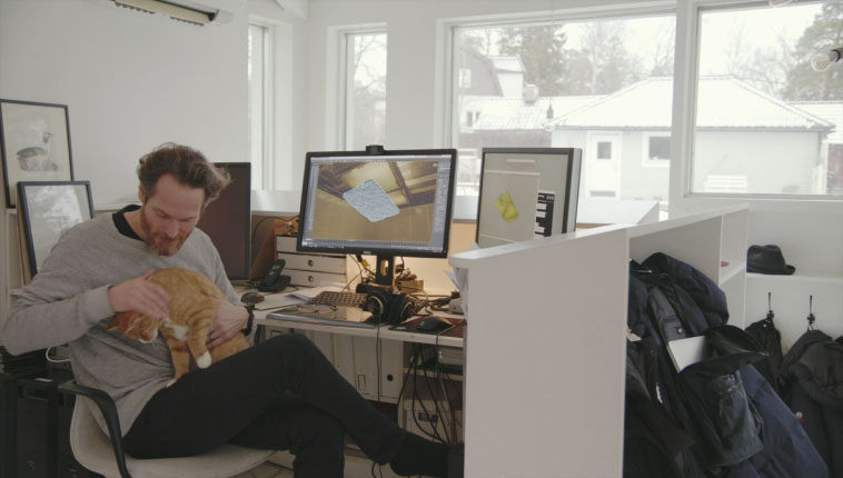 VFX Supervisor Andreas Wicklund gathering inspiration in his home studio.