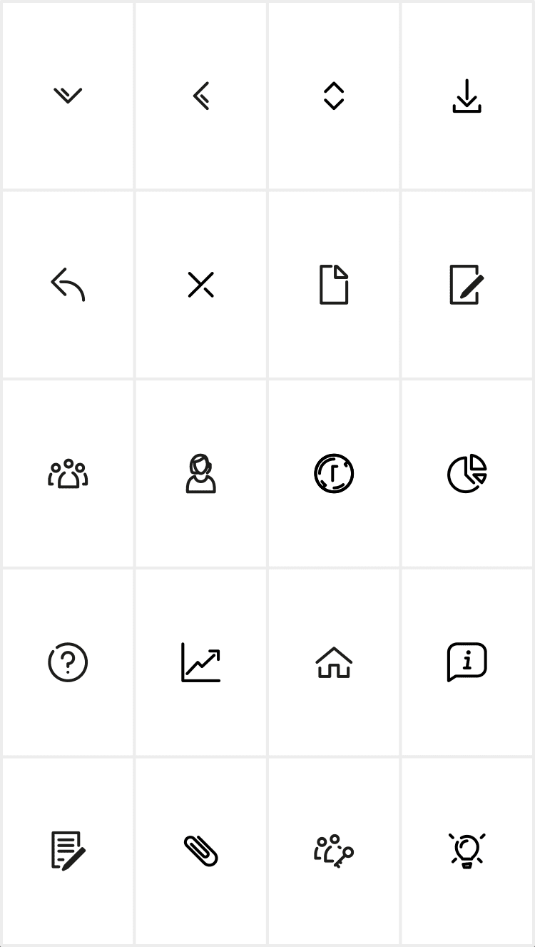 Collection of custom icons.