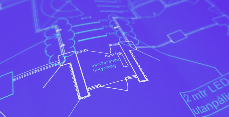 Blueprint on the tunnel